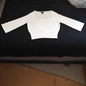 NEW WOMENS IVORY LIGHTWEIGHT KNIT TOP - SIZE SMALL